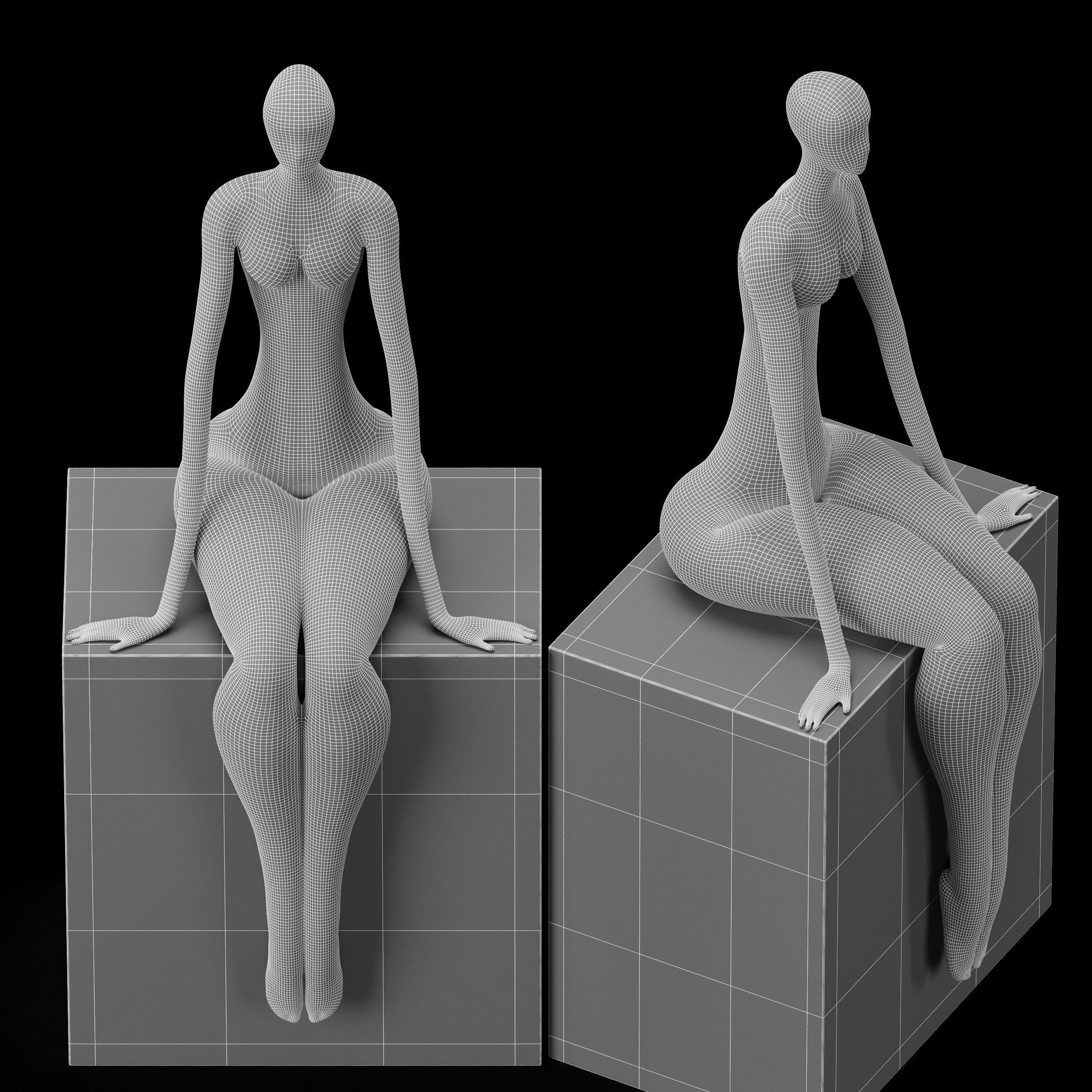 8 Different SETS of Sculpture SET VOL78 3D Model Collection_15