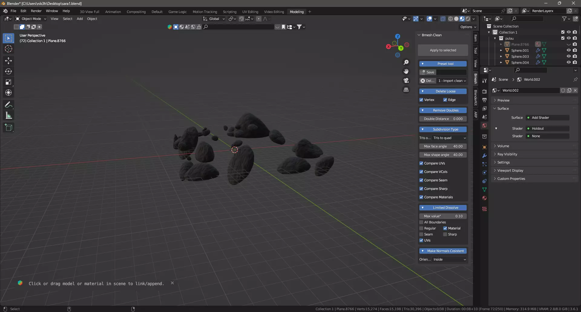 Random Volcanic Rock Free low-poly 3D model_0