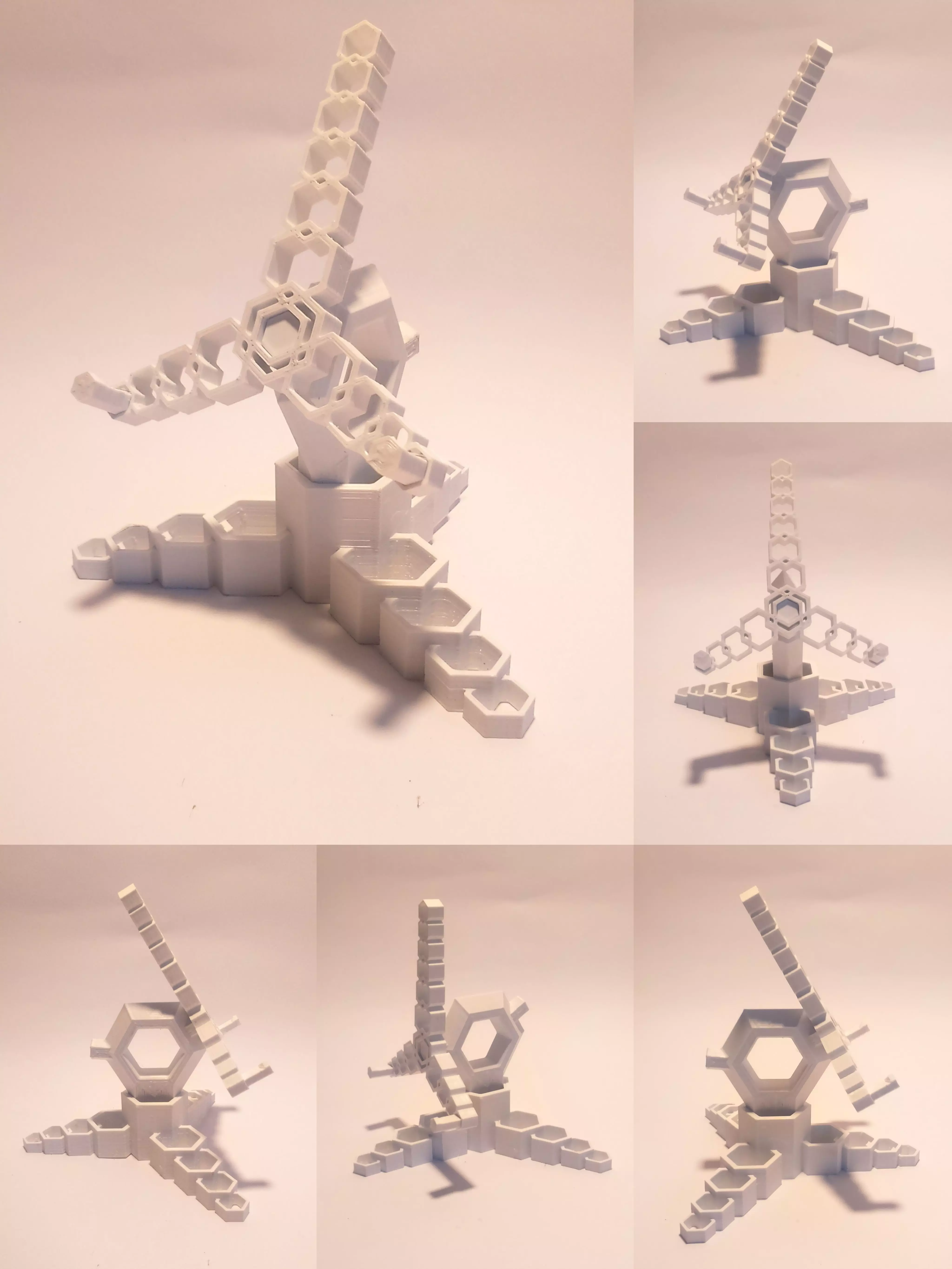 Hexagonal stand for smartphone tablet 3D print model