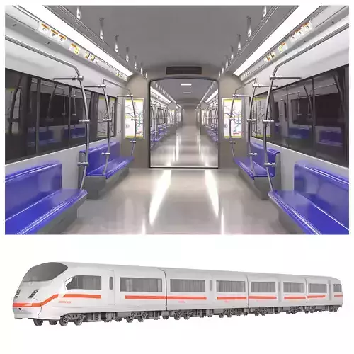 METRO TRAIN Low-poly 3D model