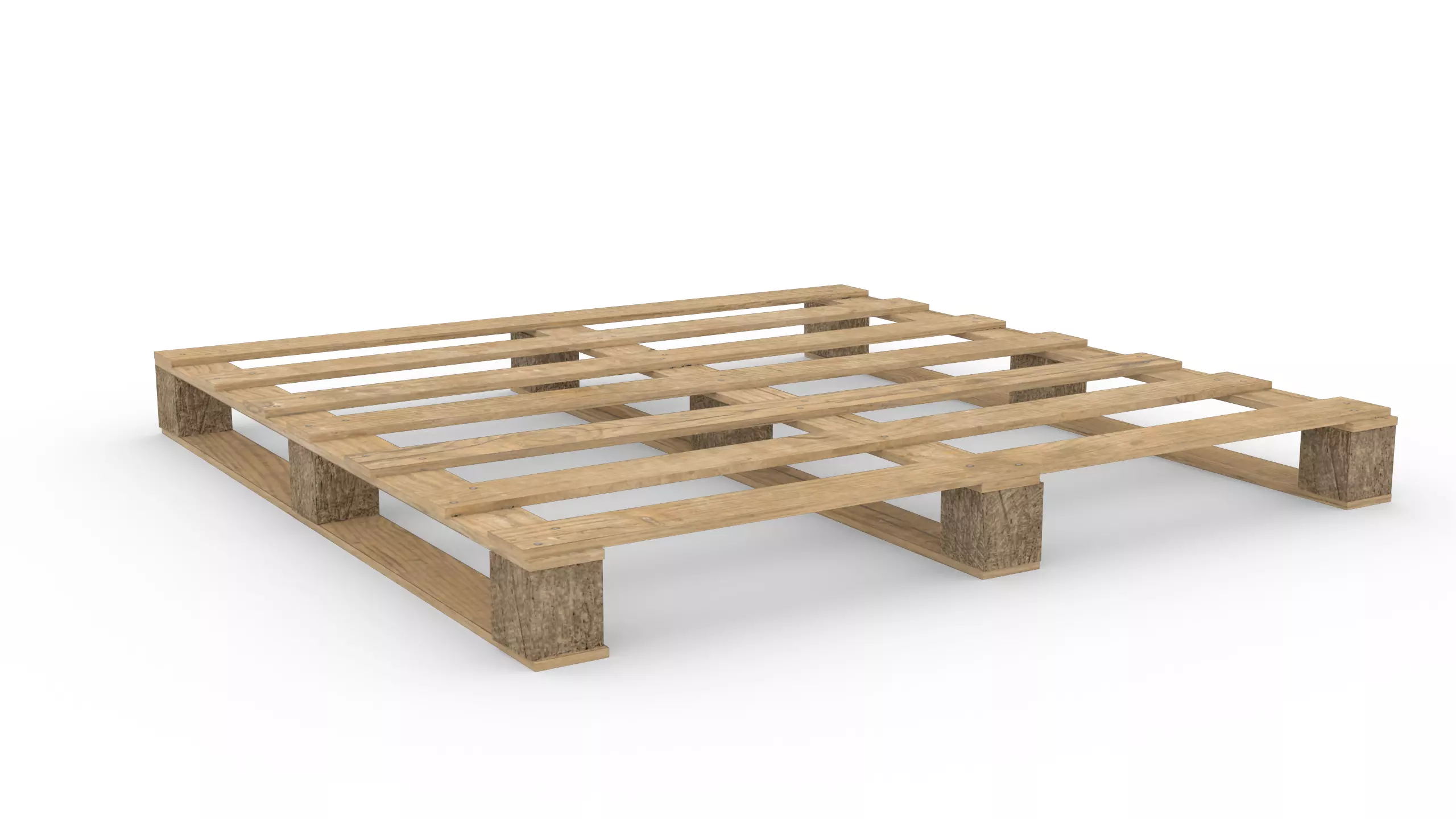 1200x1200mm quad pallet Low-poly 3D model_0