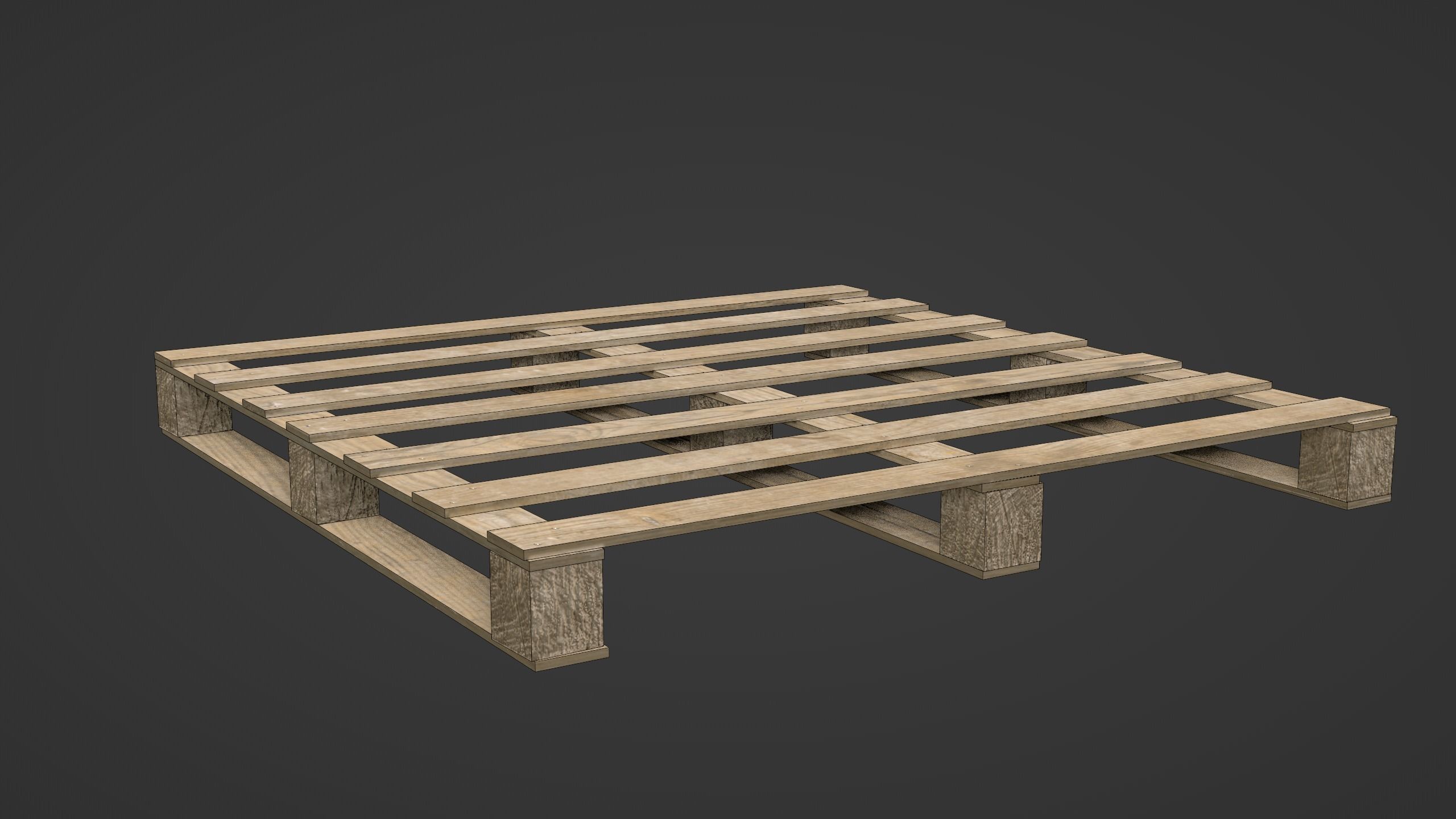 1200x1200mm quad pallet Low-poly 3D model_9
