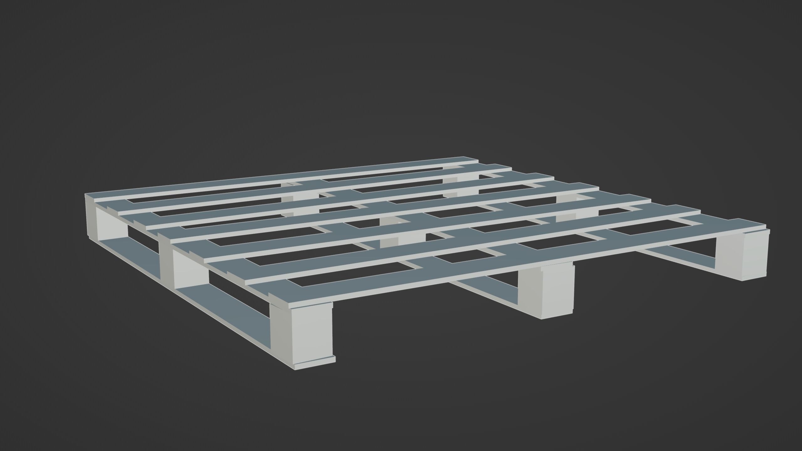 1200x1200mm quad pallet Low-poly 3D model_8