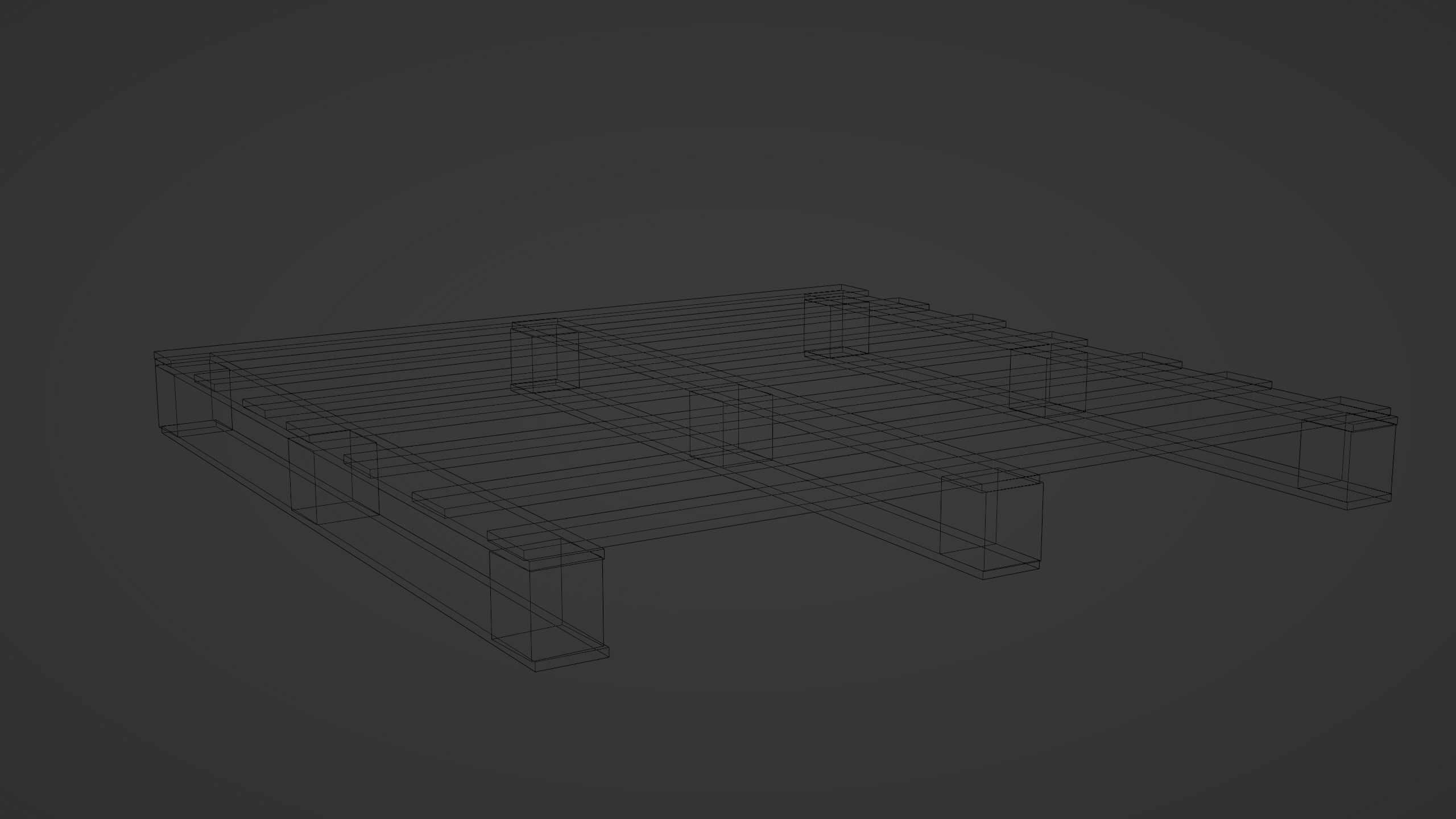 1200x1200mm quad pallet Low-poly 3D model_7