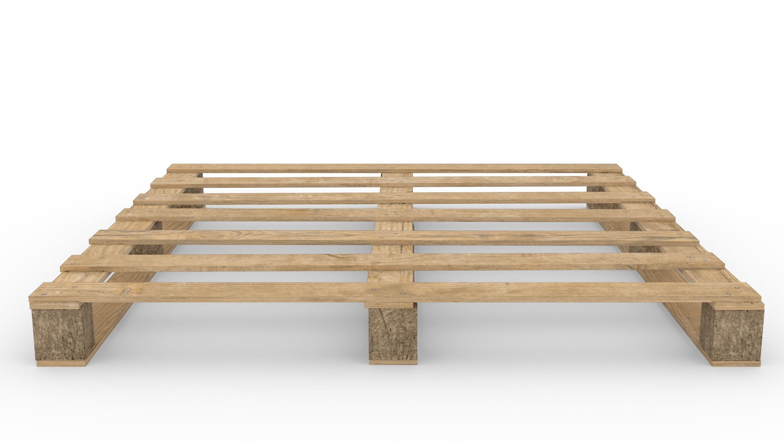 1200x1200mm quad pallet Low-poly 3D model_1