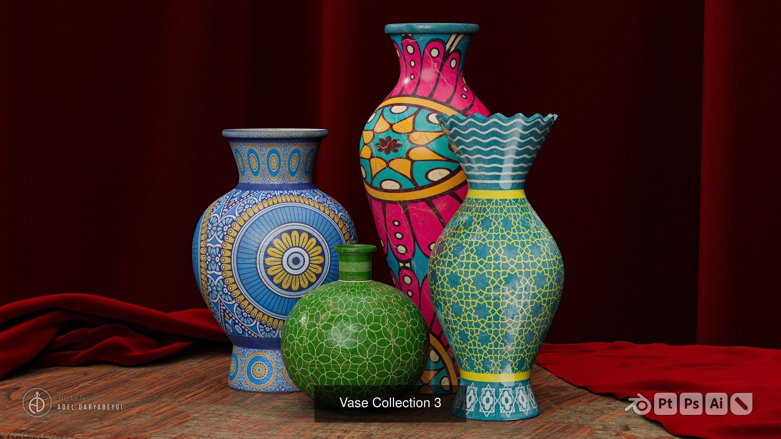 Decorative Vase and Historical Pottery  3D Model Collection_12