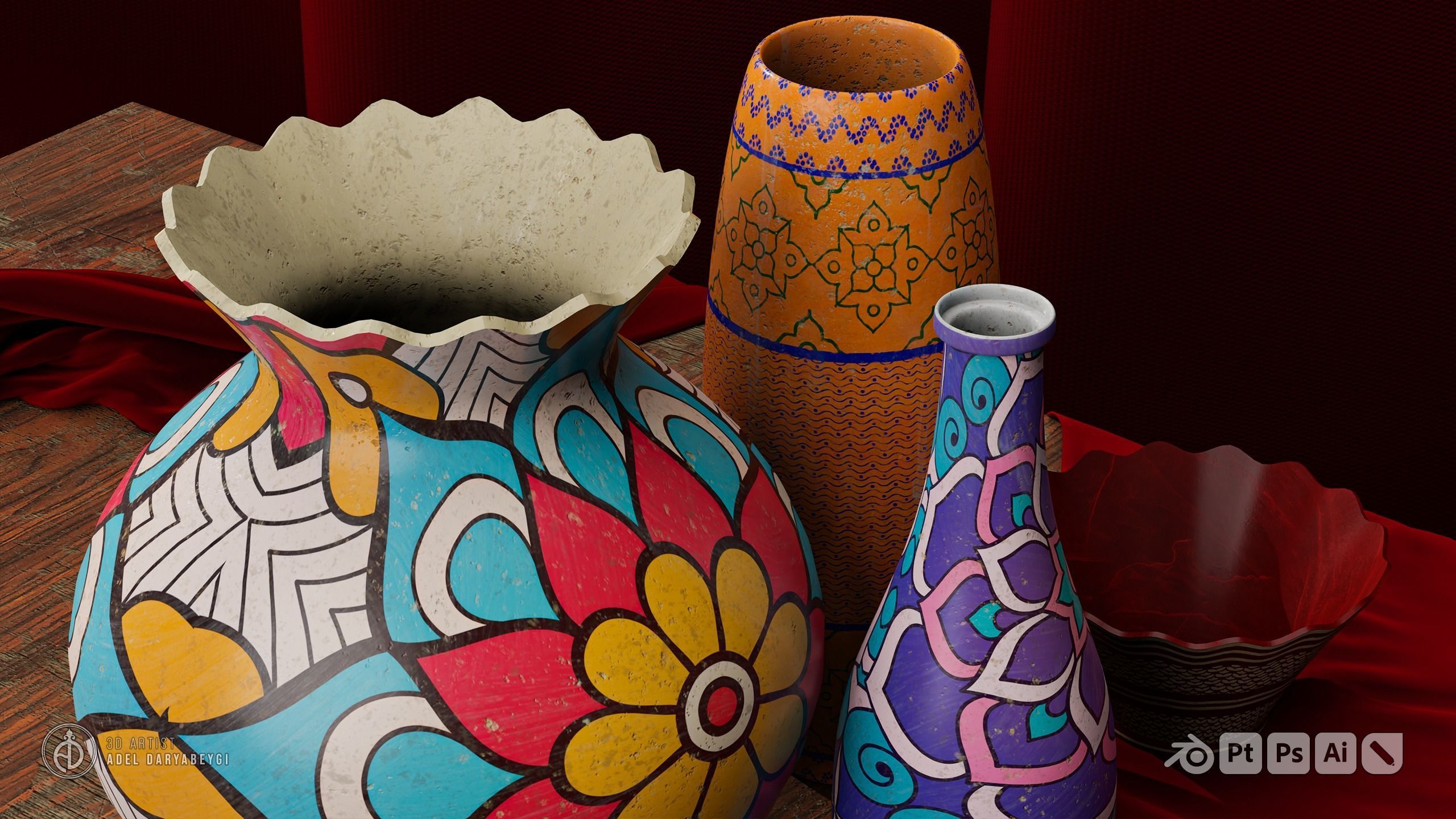 Decorative Vase and Historical Pottery  3D Model Collection_18