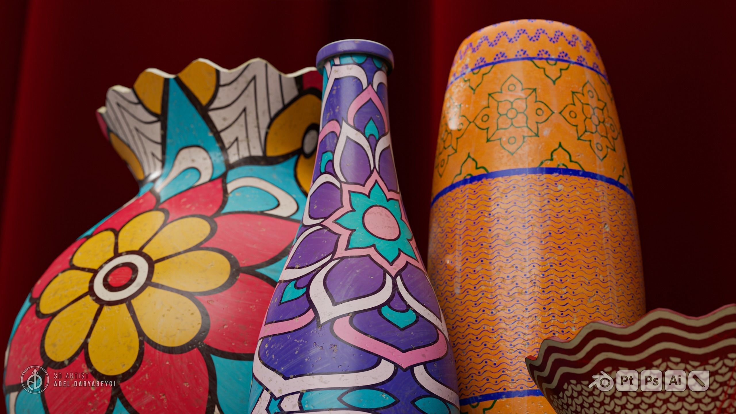 Decorative Vase and Historical Pottery  3D Model Collection_17