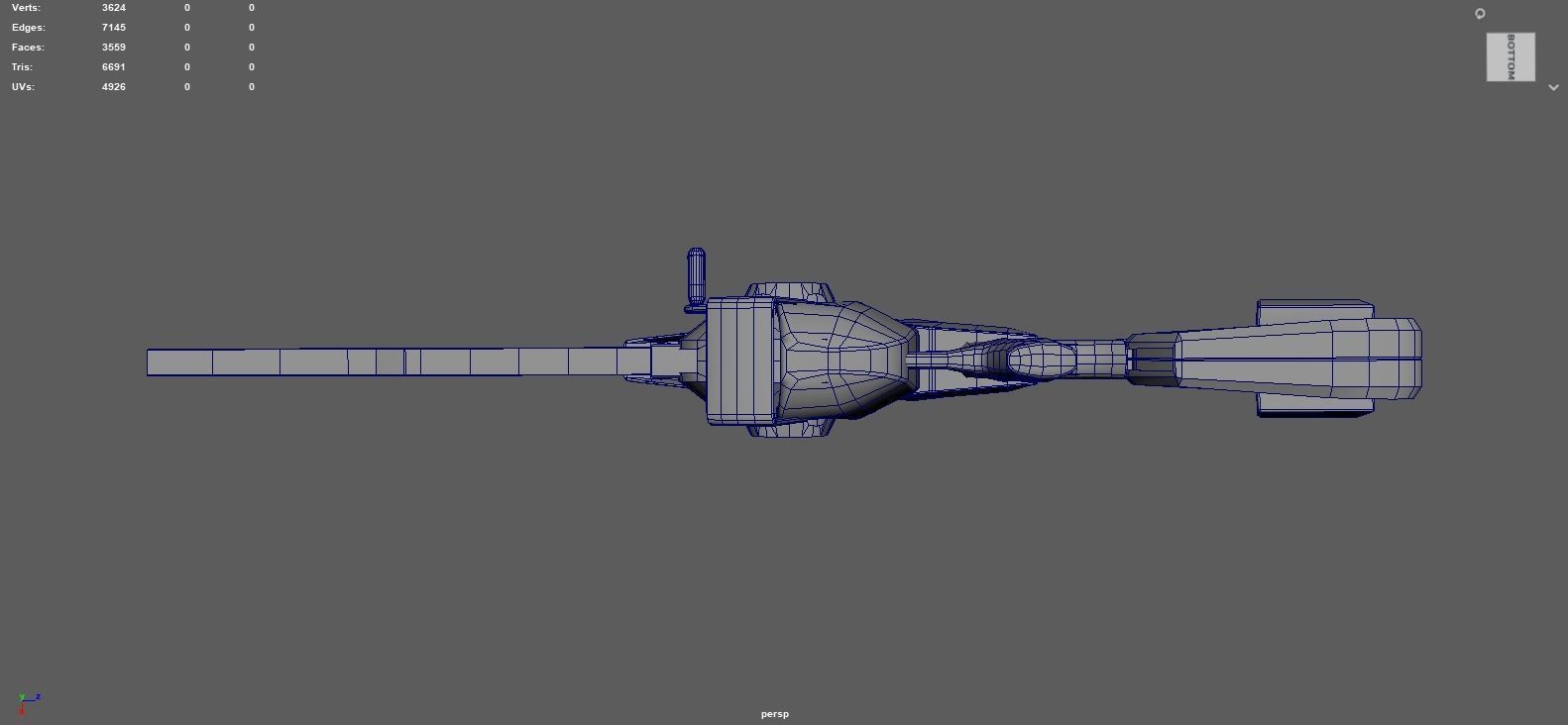 Scifi Rifle - Animated and rigged Low-poly 3D model_17