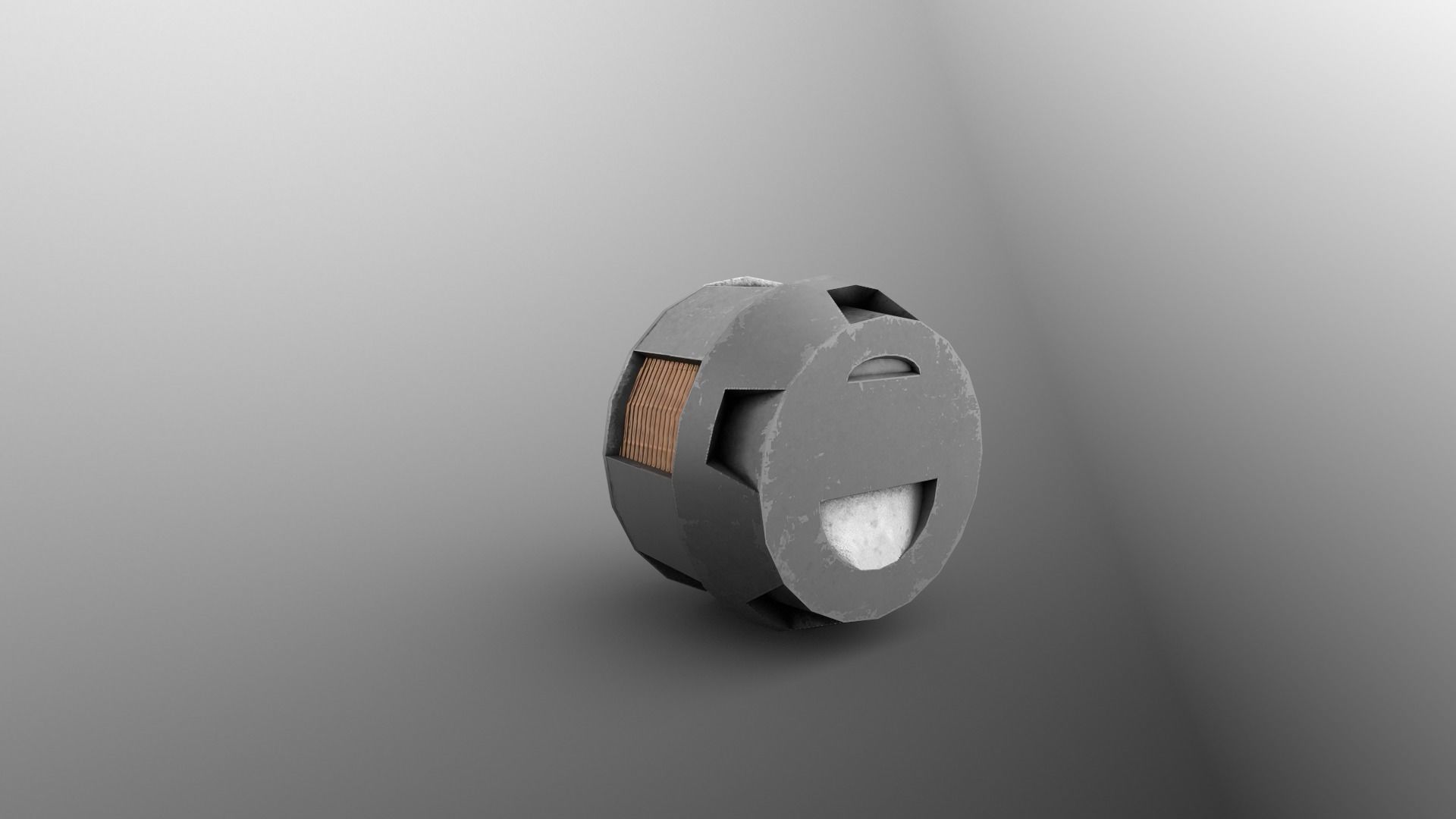 Scifi Rifle - Animated and rigged Low-poly 3D model_12