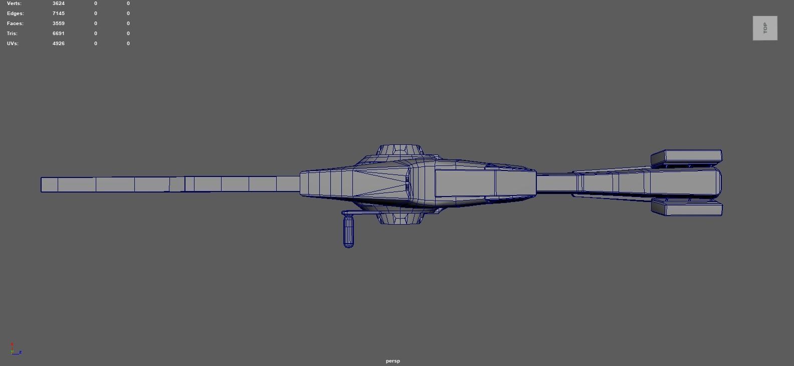 Scifi Rifle - Animated and rigged Low-poly 3D model_18