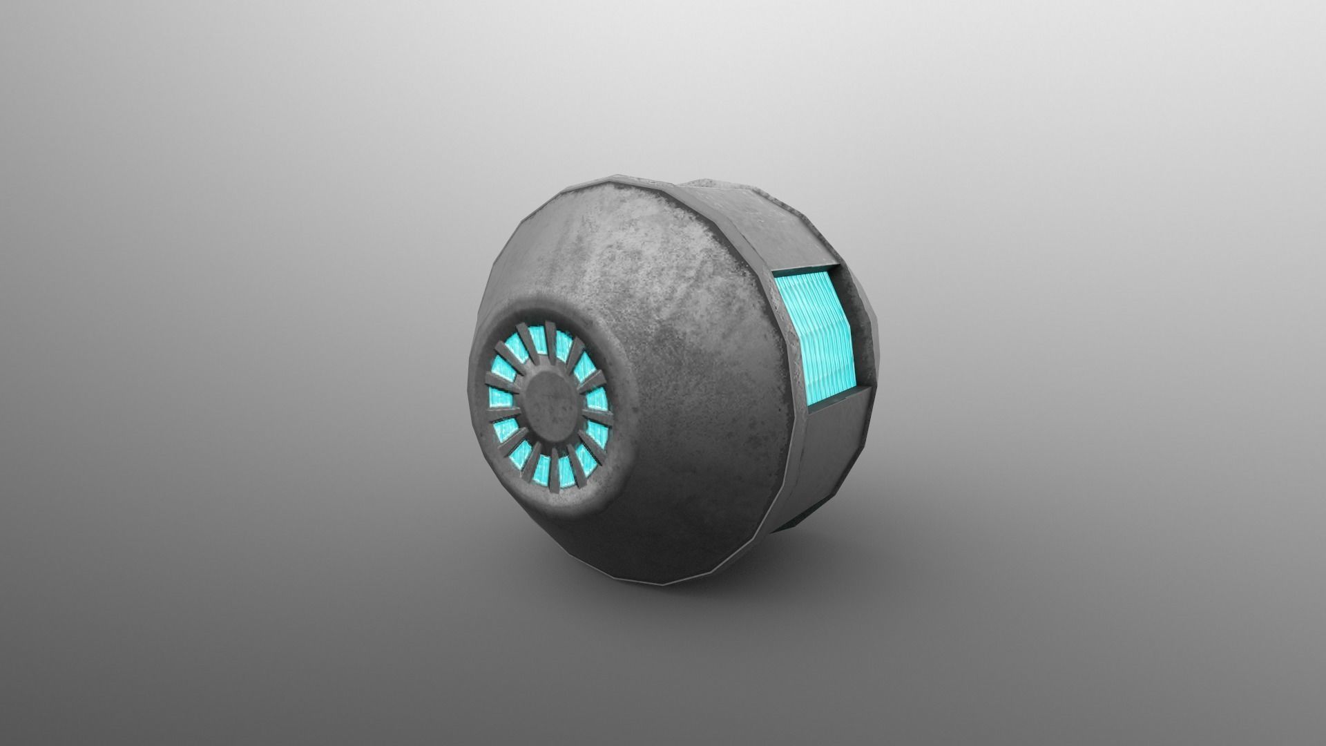 Scifi Rifle - Animated and rigged Low-poly 3D model_14