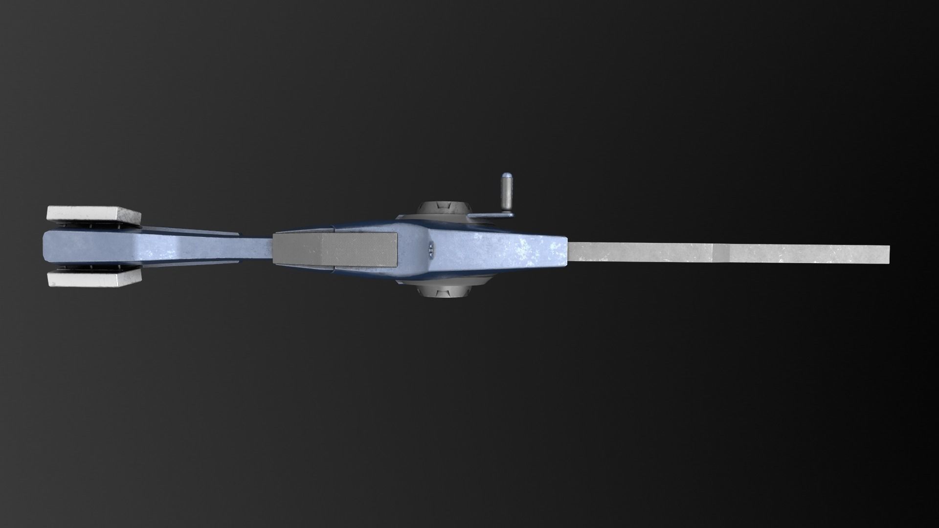 Scifi Rifle - Animated and rigged Low-poly 3D model_11