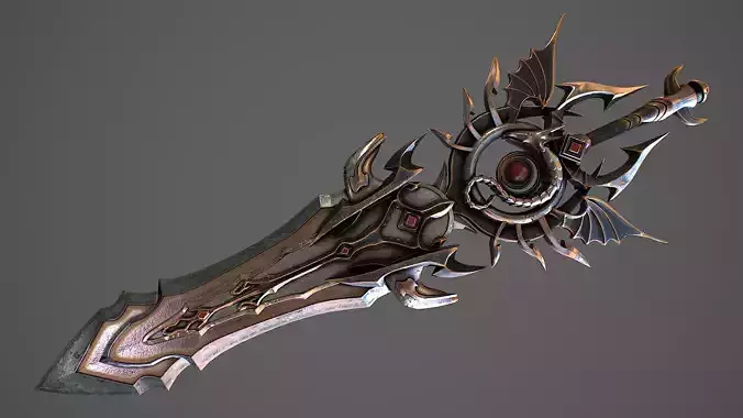 Fantasy Sword 11 3D Model Low-poly 3D model