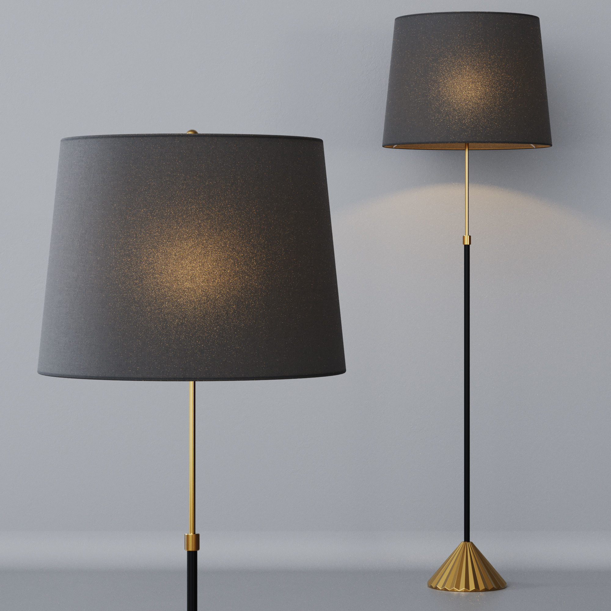 Floor lamp Louvre Home Fry 3D model_8