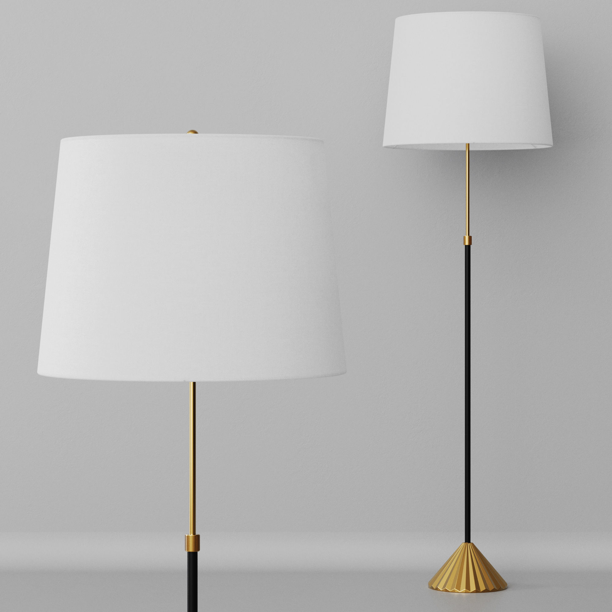Floor lamp Louvre Home Fry 3D model_11
