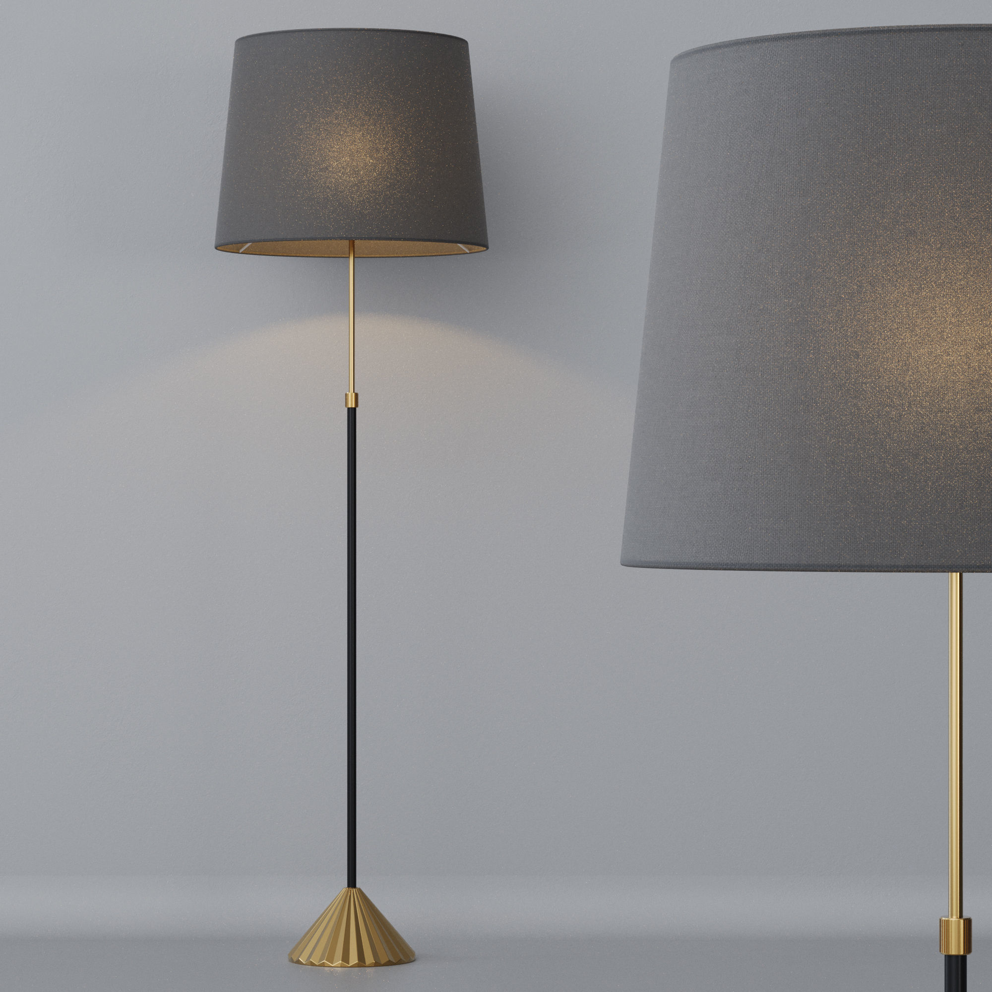 Floor lamp Louvre Home Fry 3D model_9