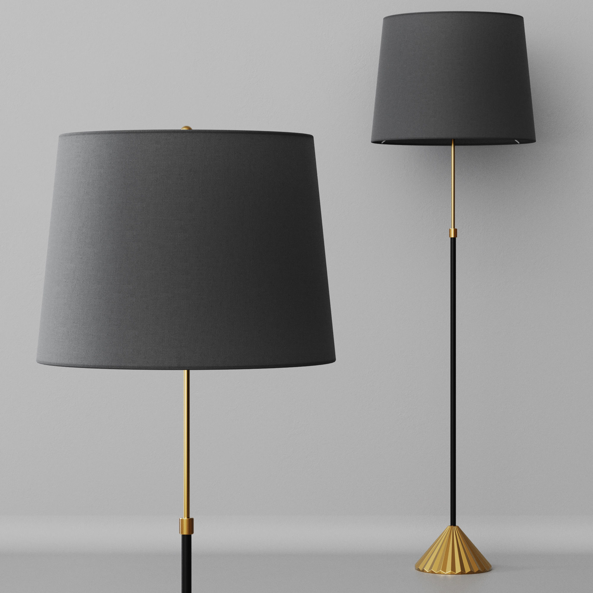 Floor lamp Louvre Home Fry 3D model_13