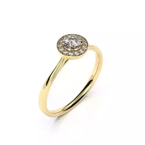 Engagement halo ring