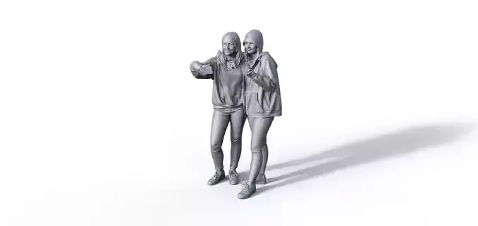 selfie figures for model building model railway diorama