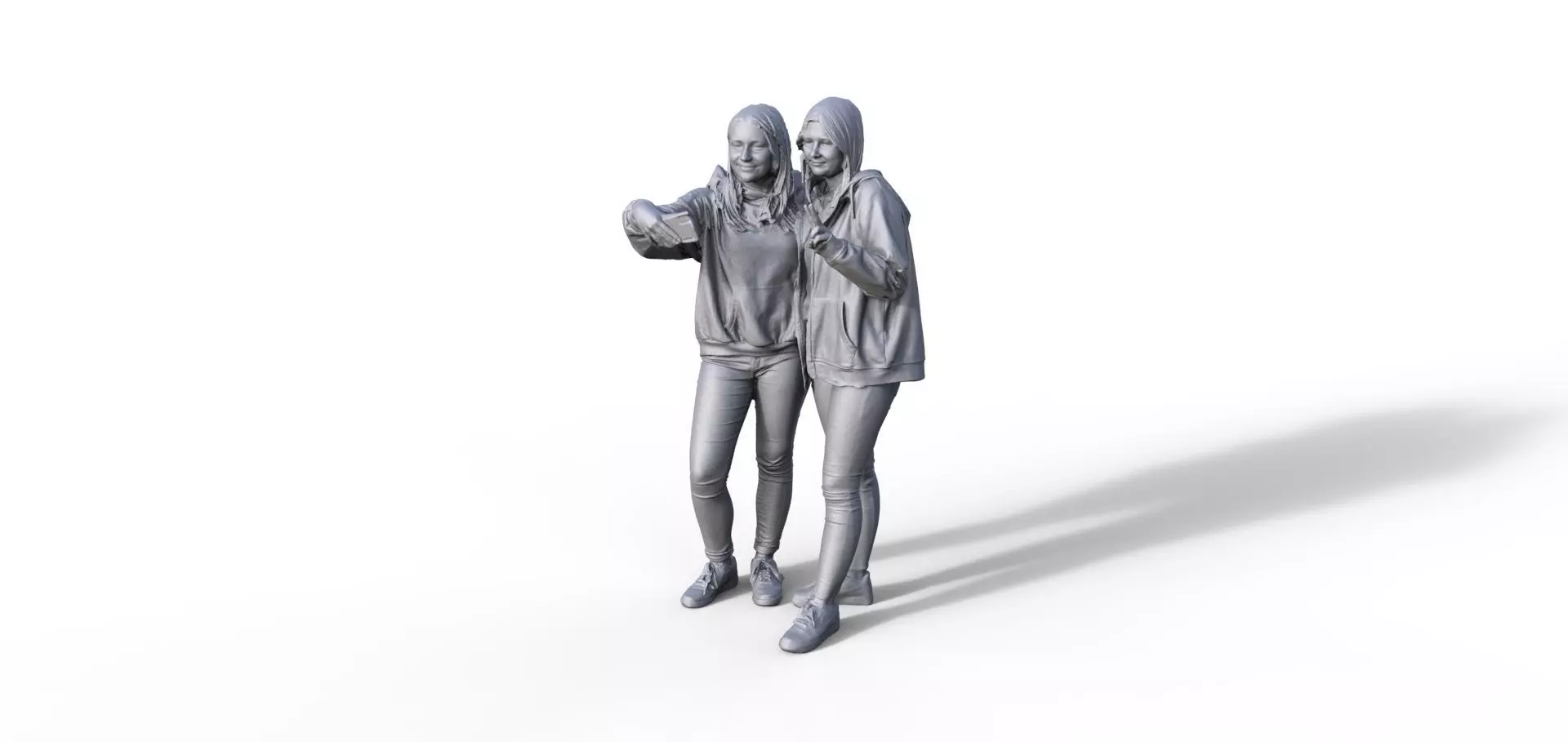 selfie figures for model building model railway diorama 3D print model_0