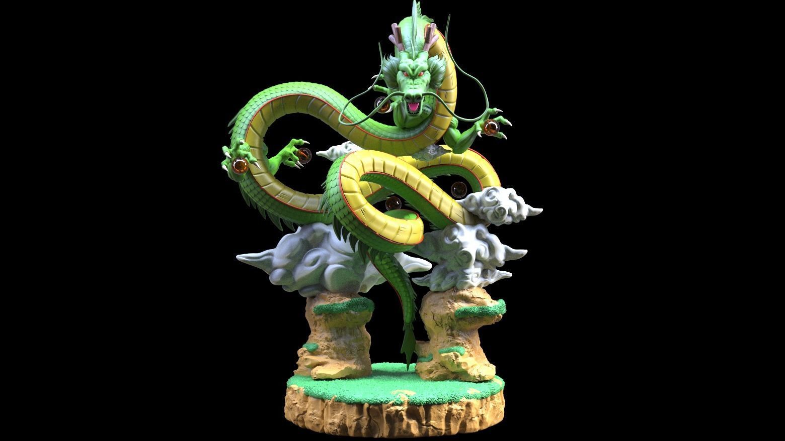 Shenron statue Dragonball Z  3D print model_7