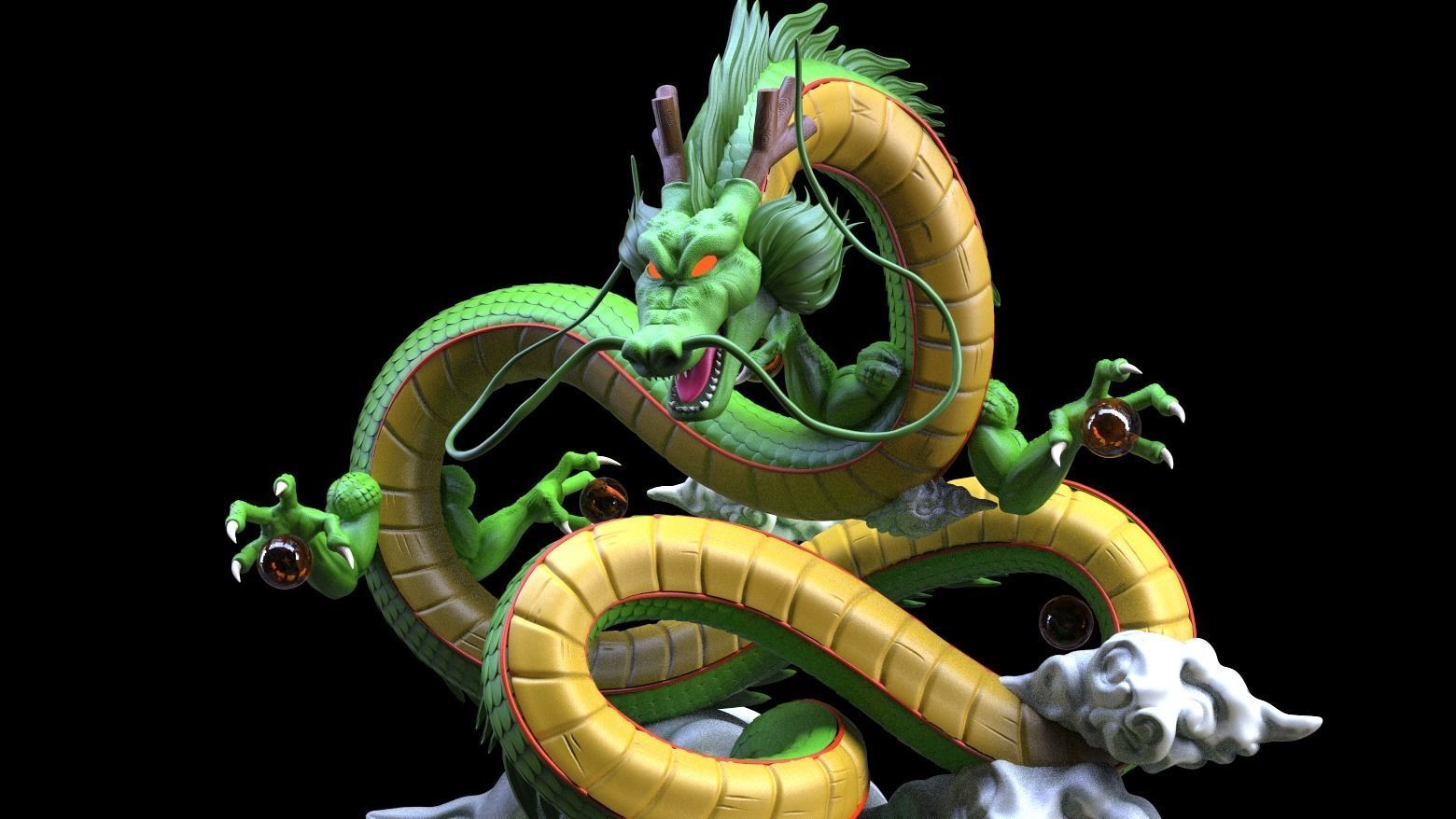 Shenron statue Dragonball Z  3D print model_4