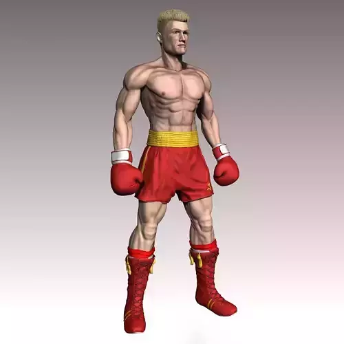 Ivan Drago from Rocky IV Boxer staredown 