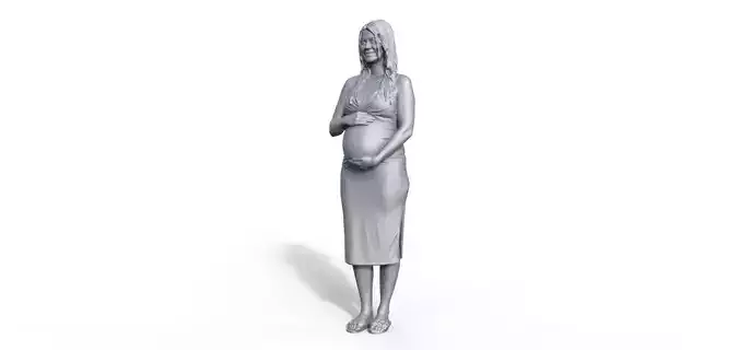 Pregnant woman for model building model railway diorama