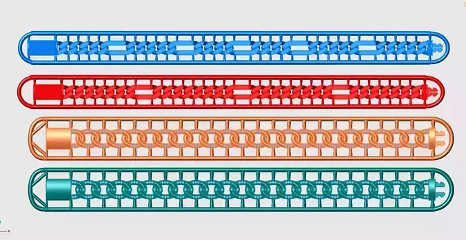 Cubans Collection 37 Fusion Link Chain Bracelets 3D print model Cubans Collection 37 Fusion Link Chain Bracelets 3D print model