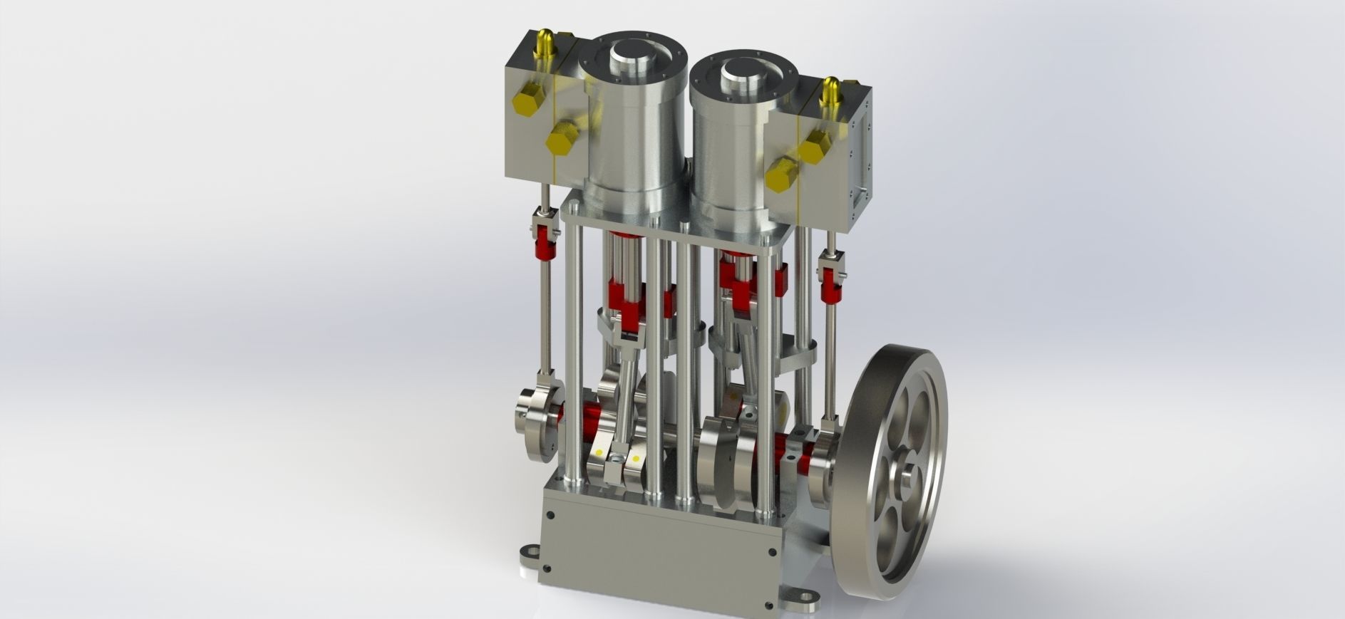 A SIMPLE 2 CYLINDER VERTICAL STEAM ENGINE WITH SLIDE VALVE 3D model_5