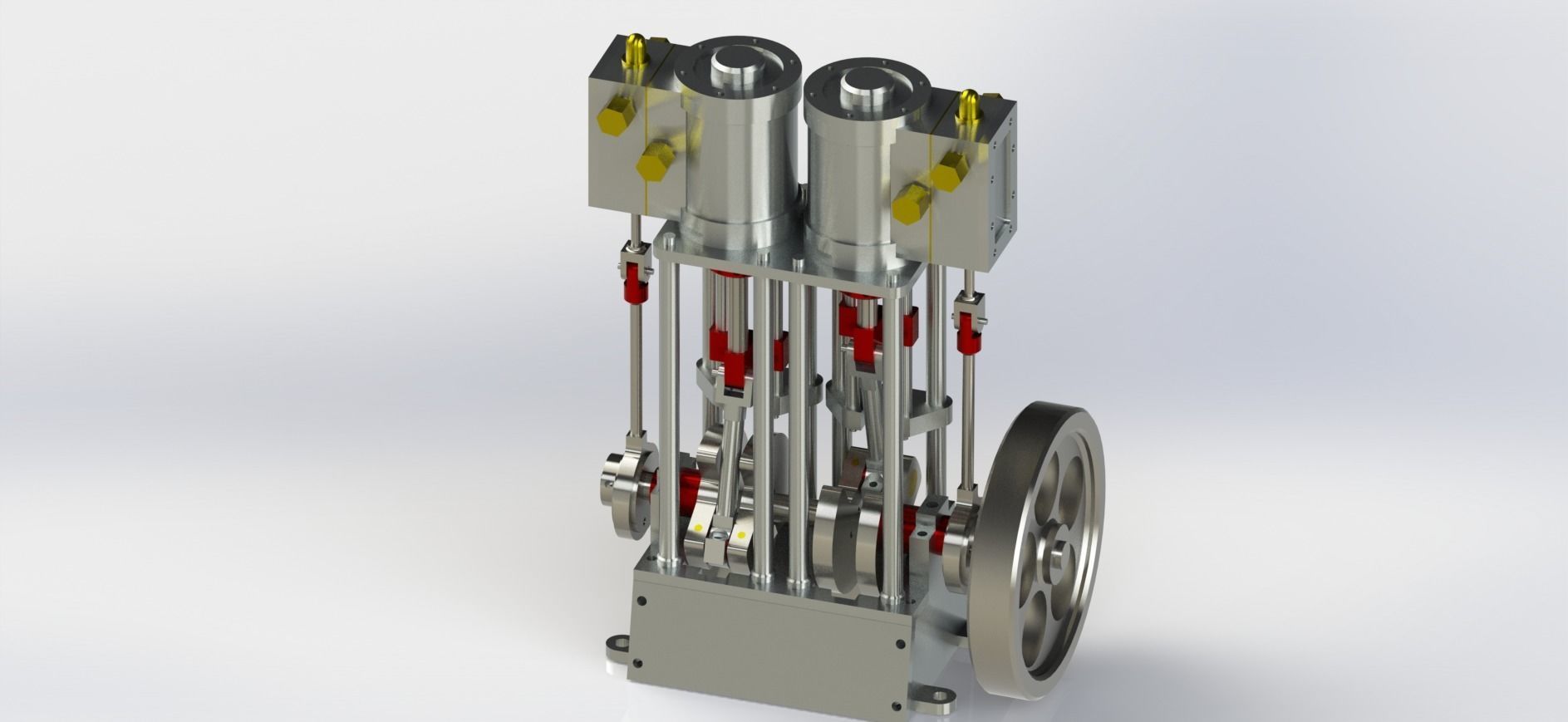 A SIMPLE 2 CYLINDER VERTICAL STEAM ENGINE WITH SLIDE VALVE 3D model_6