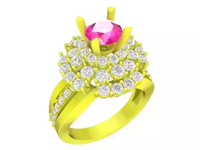 6517 HongKong Diamond Women Ring 