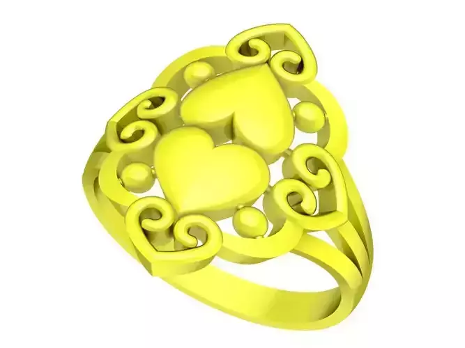 6518 Gold Art Women Ring