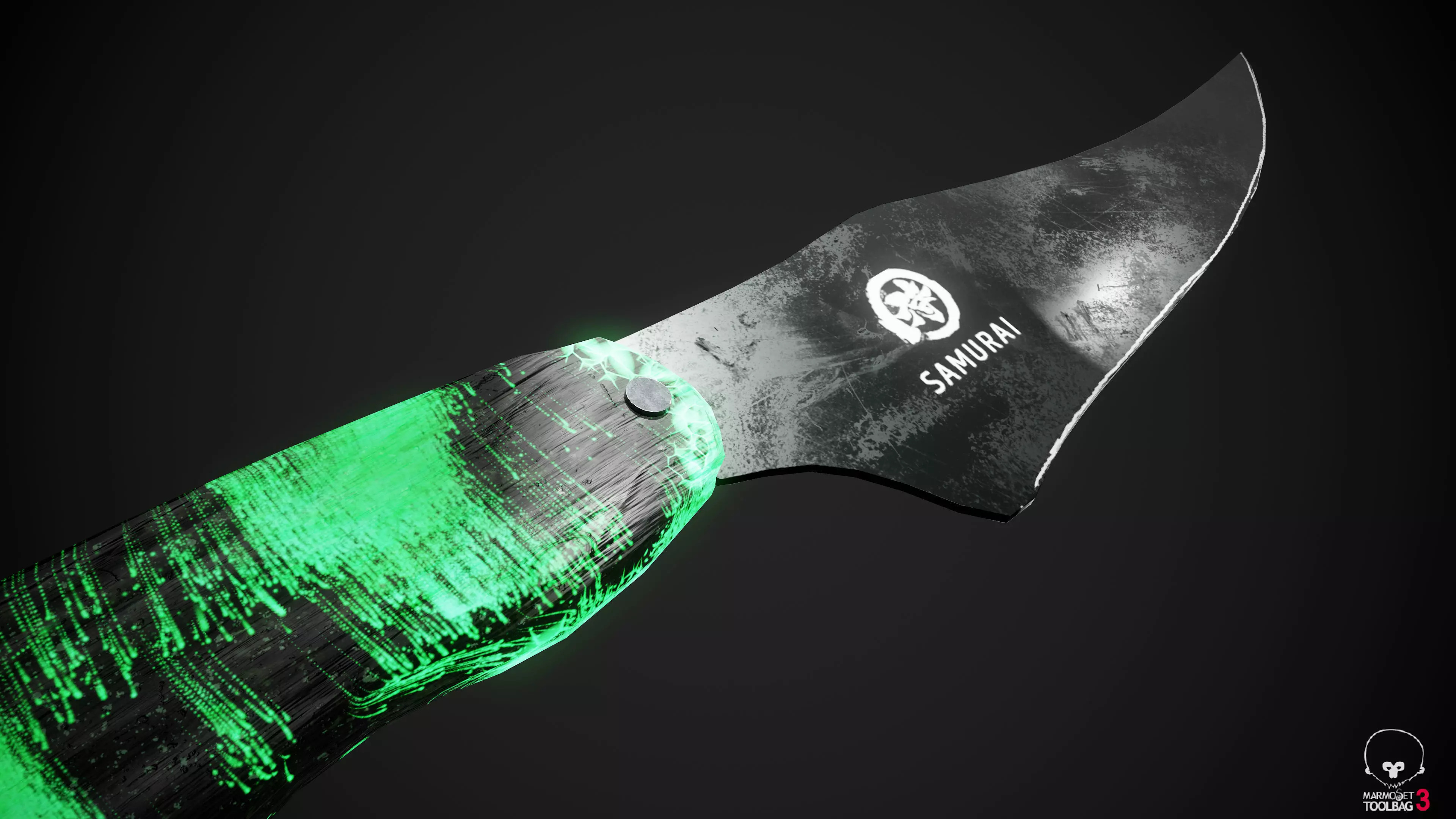 Game Ready Phantom Knife Low-poly 3D model_0