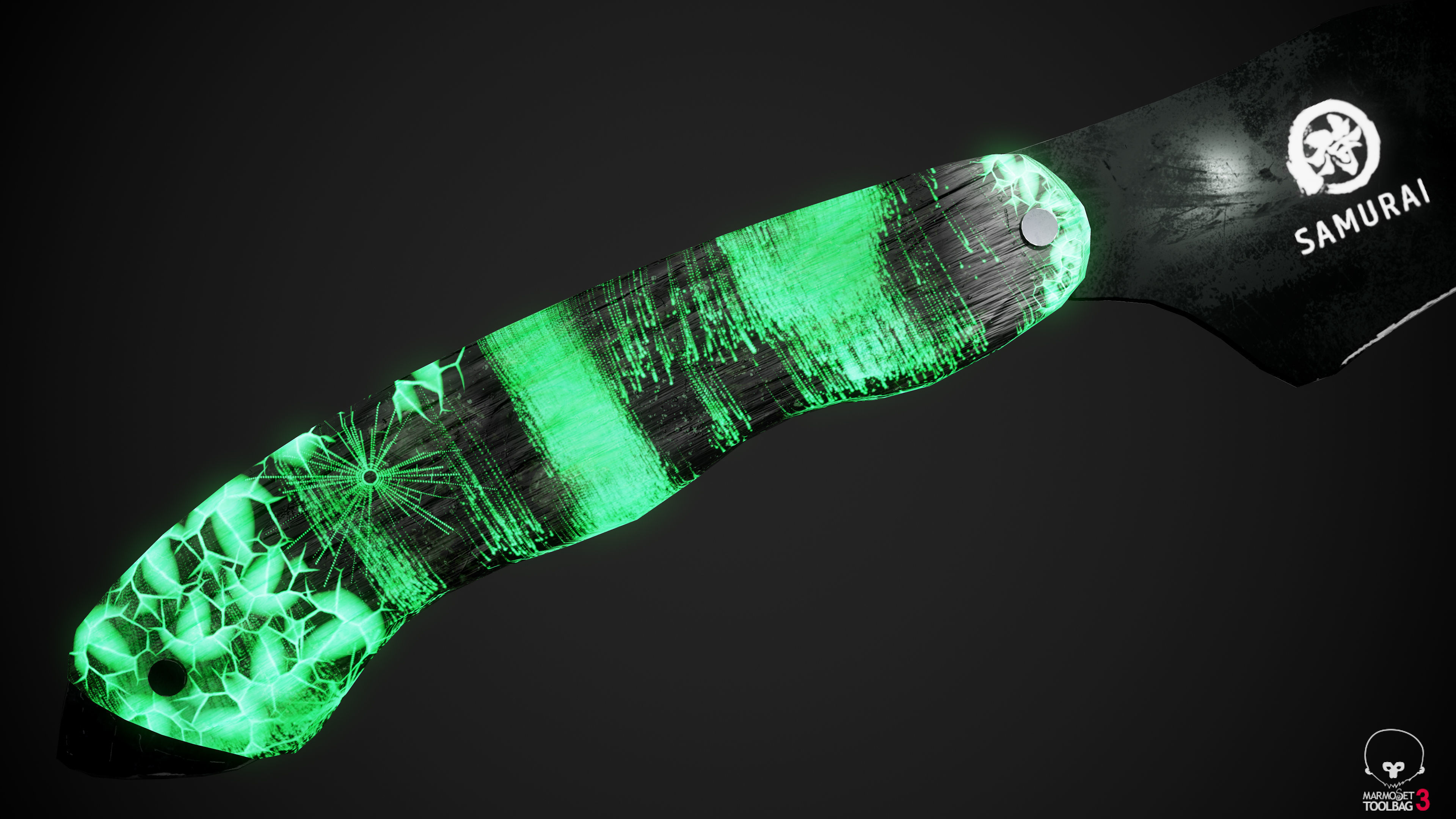 Game Ready Phantom Knife Low-poly 3D model_1