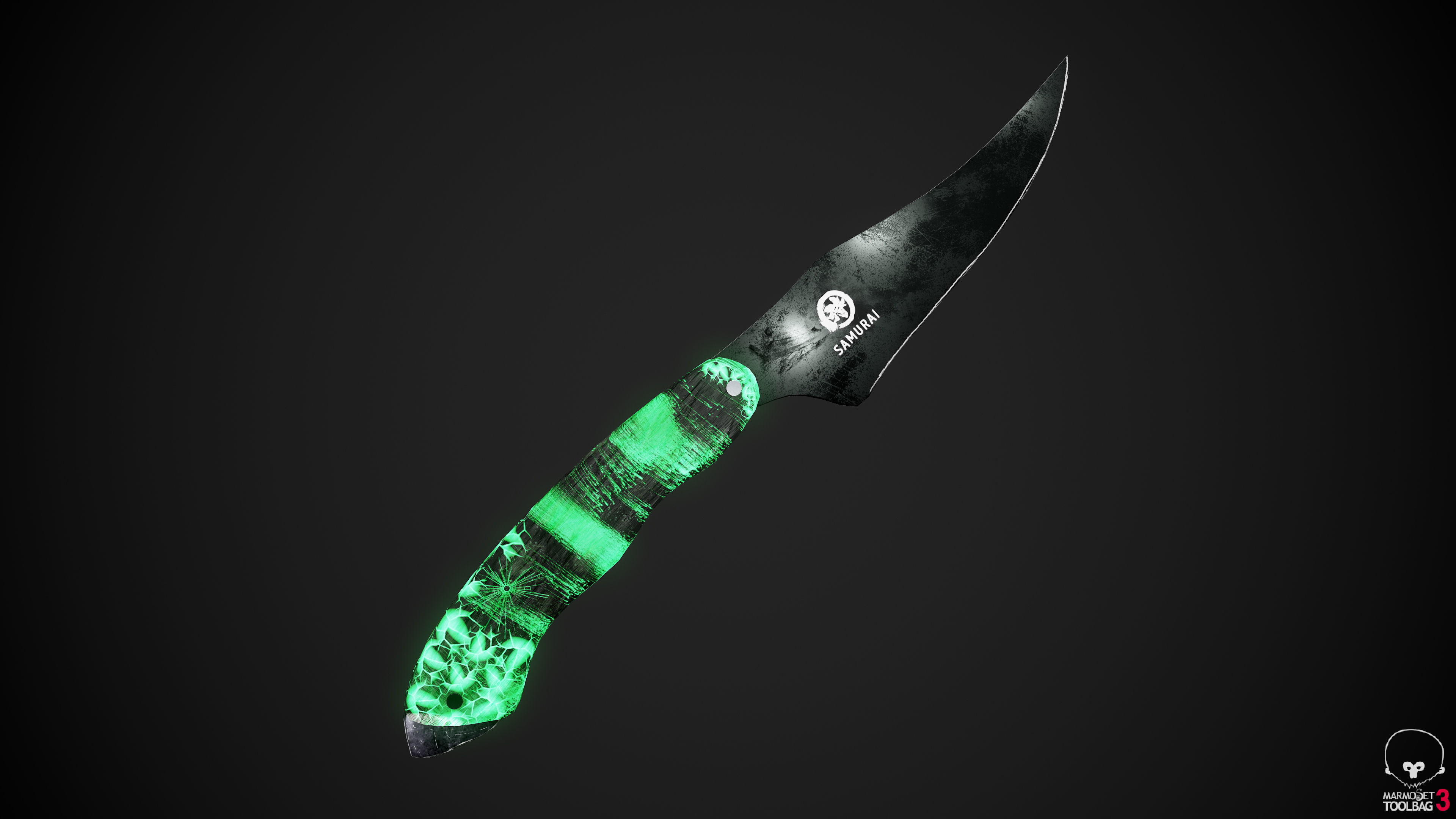 Game Ready Phantom Knife Low-poly 3D model_2
