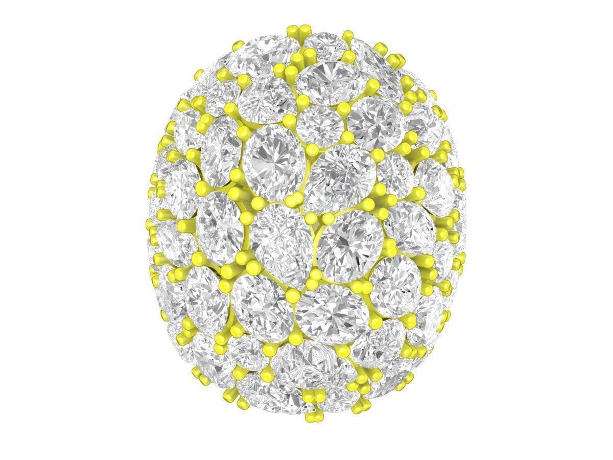 6524 Korean GoldArt Diamond Women Ring 3D print model_2