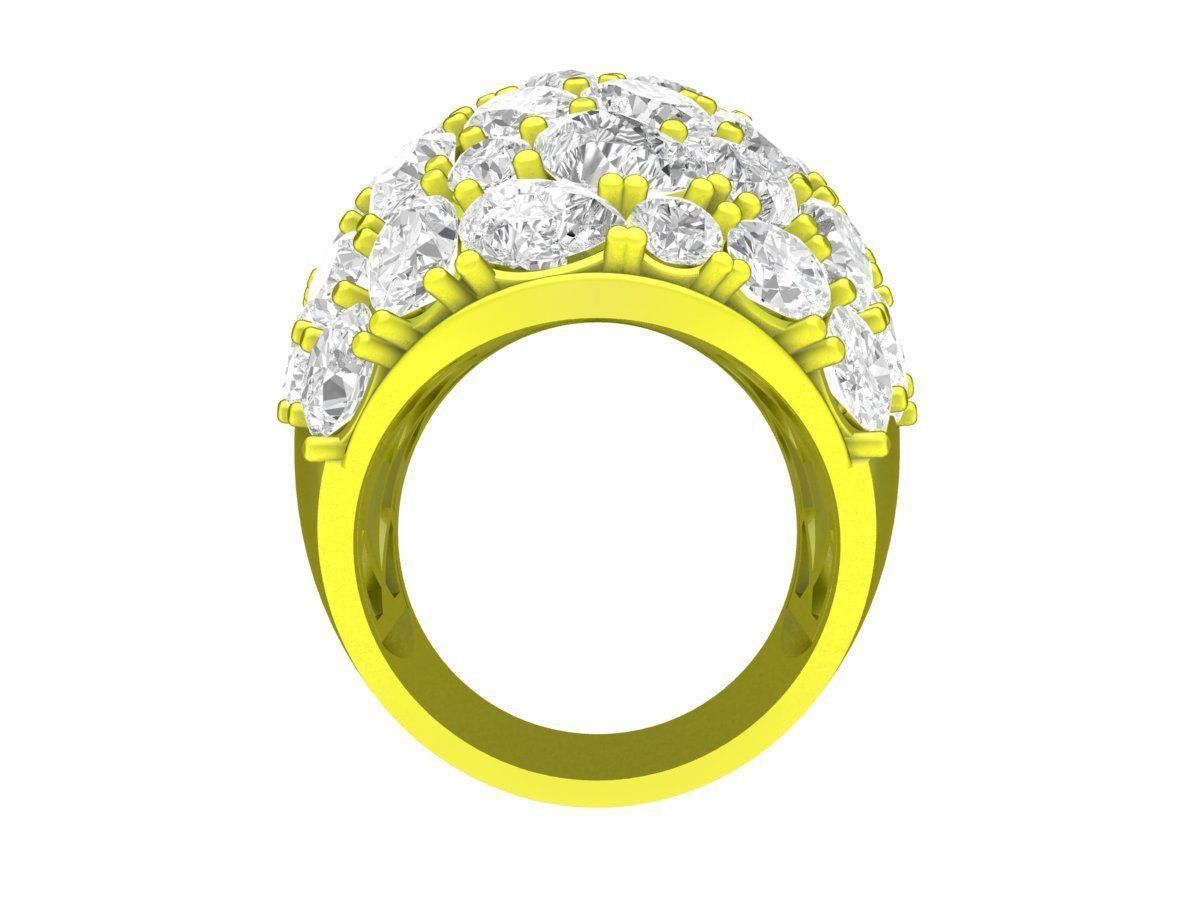 6524 Korean GoldArt Diamond Women Ring 3D print model_3