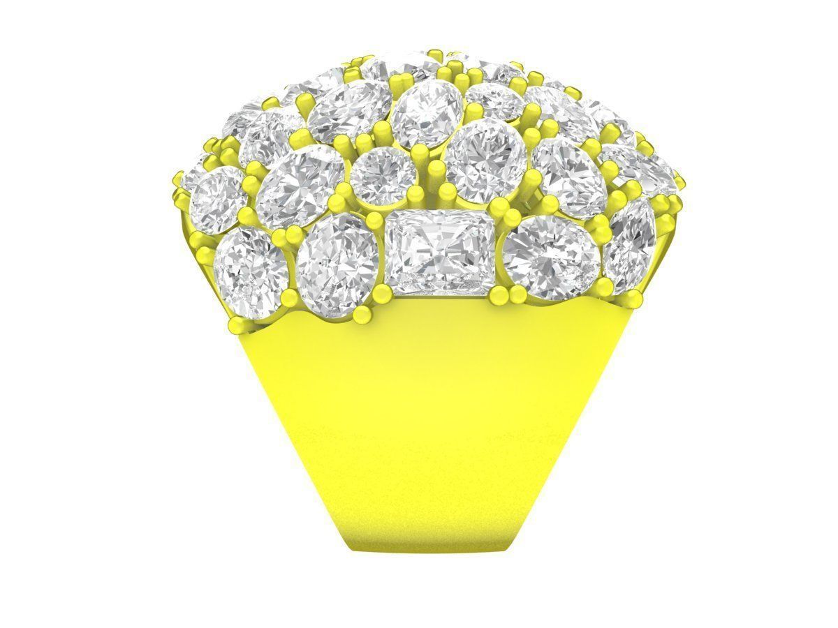 6524 Korean GoldArt Diamond Women Ring 3D print model_4