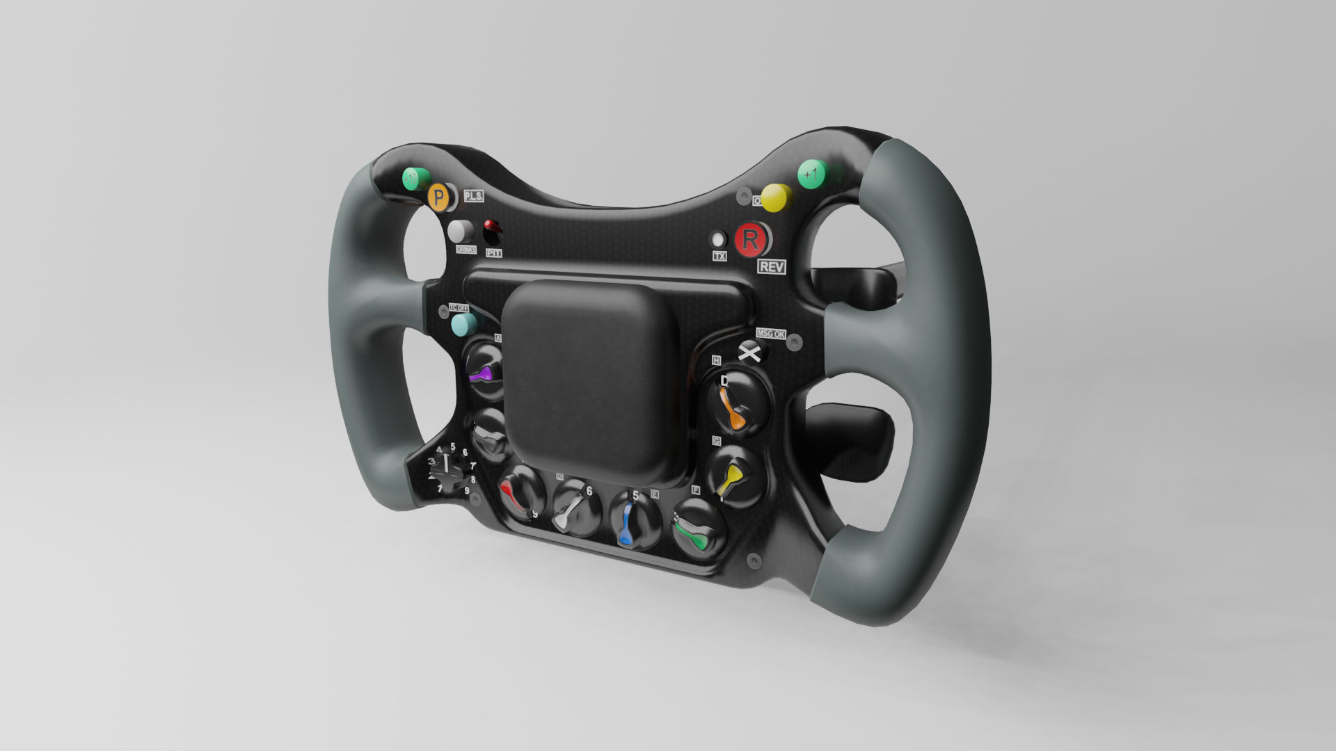 F1 2006 Steering Wheel 3D model_1