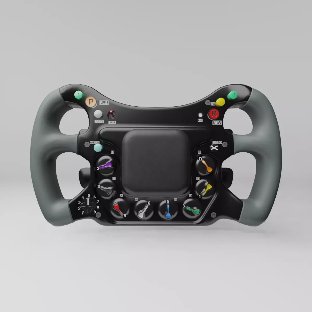 F1 2006 Steering Wheel 3D model_0
