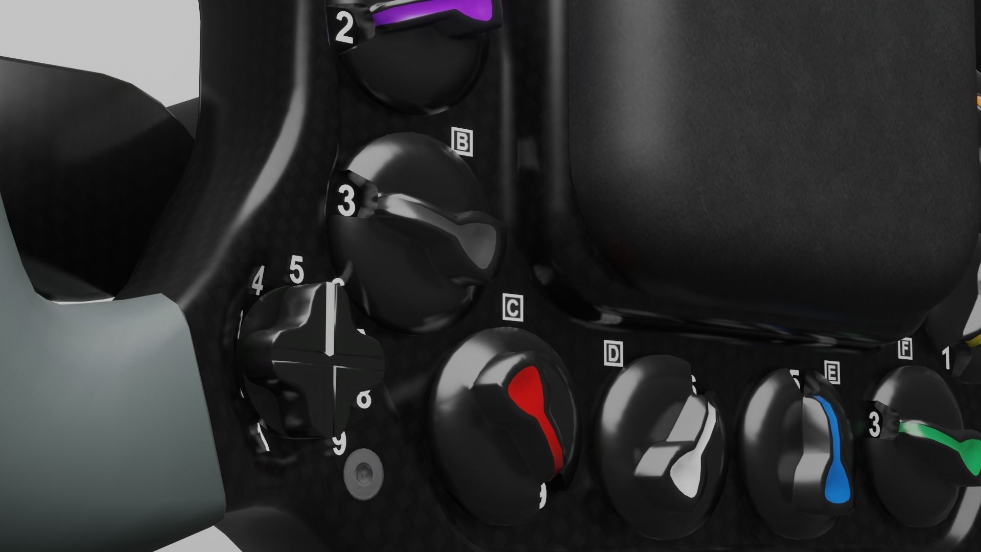 F1 2006 Steering Wheel 3D model_5