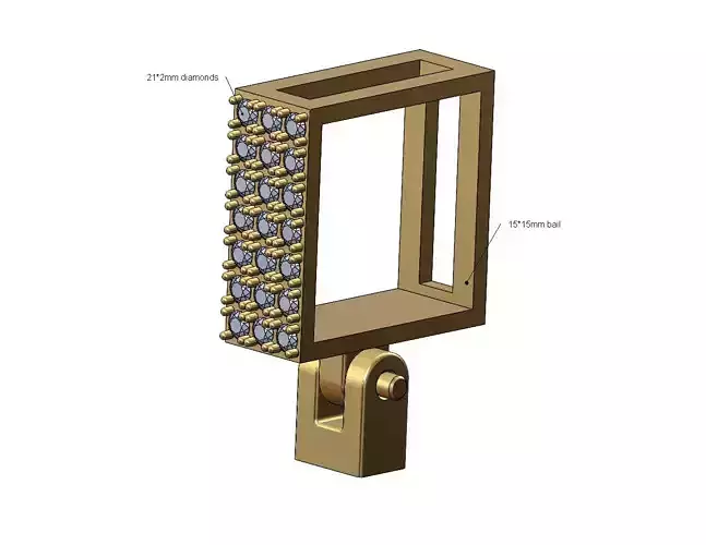 Iced 15x15mm bail link