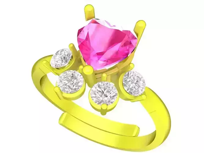 6532 Diamond Heart Ring