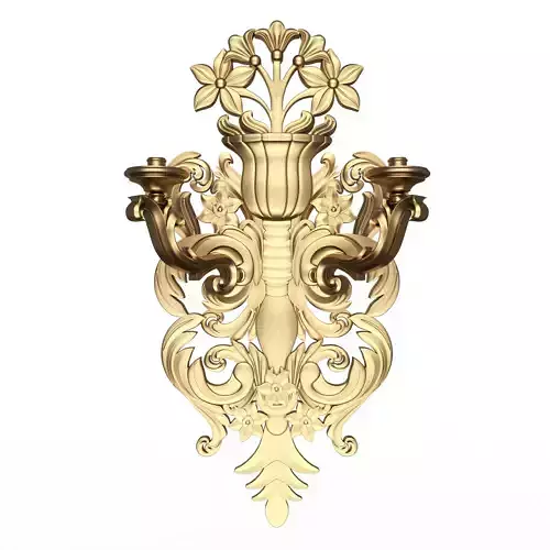 Classic Wall Chandelier 06 Low-poly 3D model