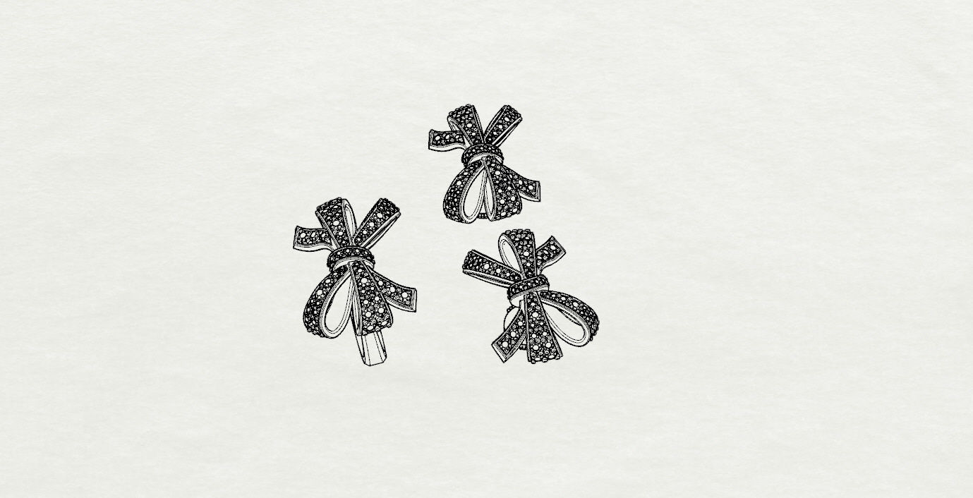 Ring and Earrings  3D print model_16