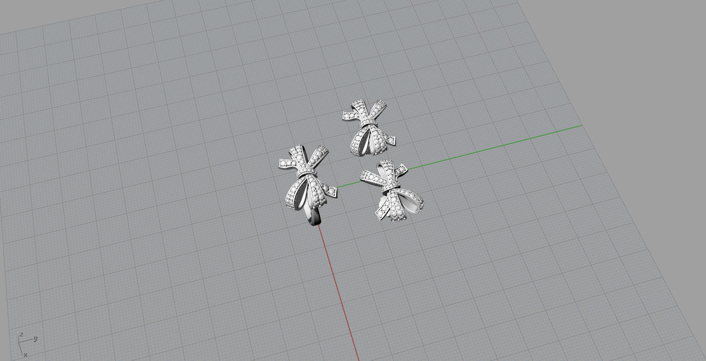 Ring and Earrings  3D print model_15