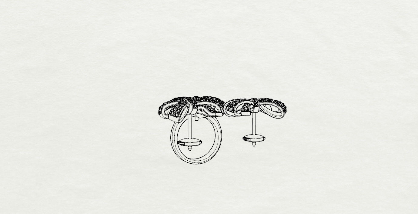 Ring and Earrings  3D print model_17