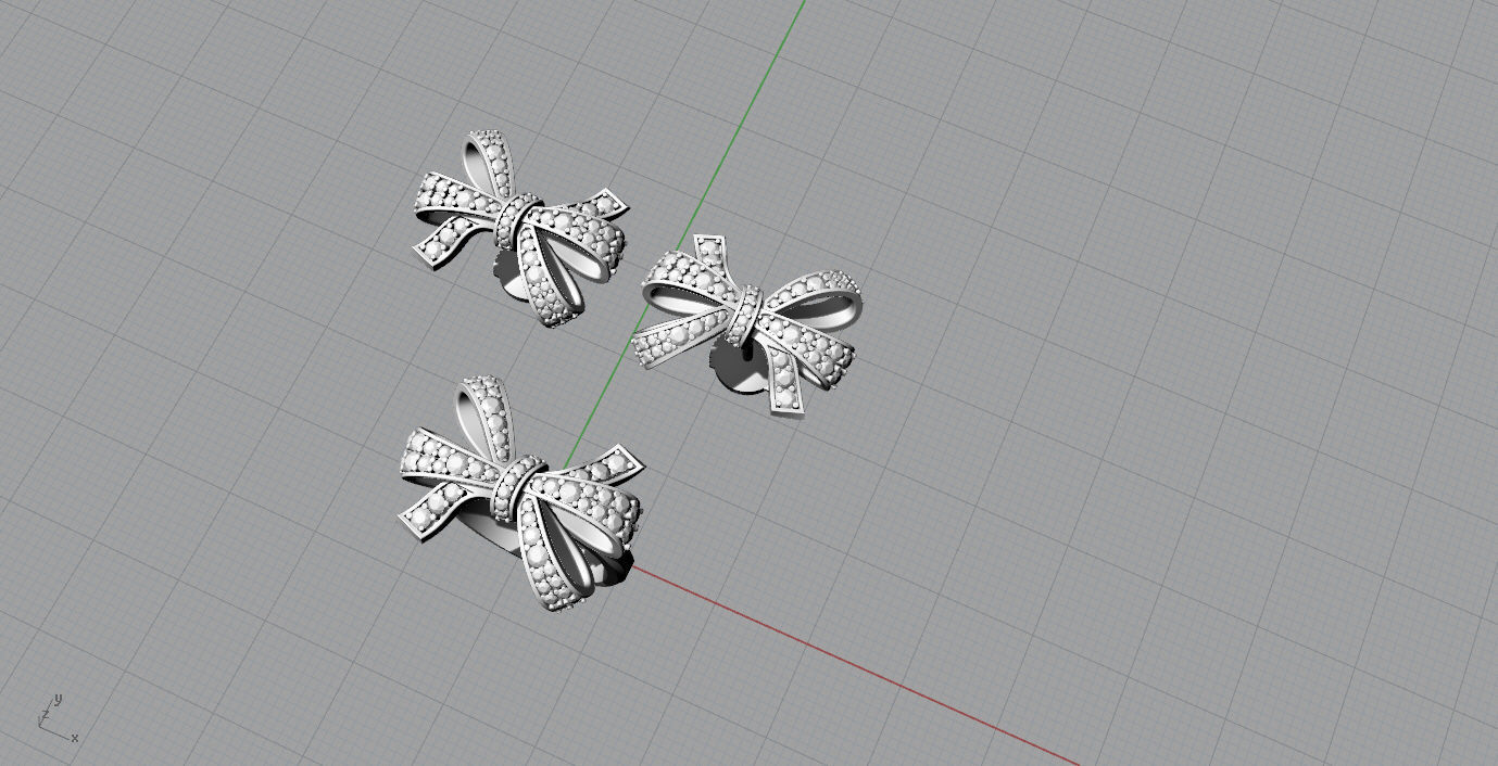 Ring and Earrings  3D print model_5